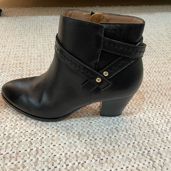 Anthropologie Black Leather Ankle Booties - Picture 3 of 11